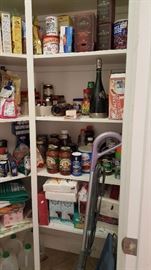 full pantry of unopened goods