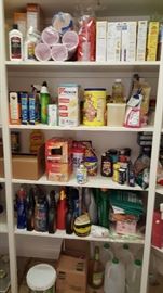 full pantry of unopened goods