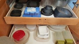 great high end sets of storage containers with lids and some good ole tupperware