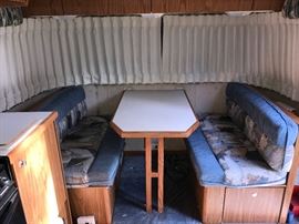 1998  Airstream  Bambi Camper- inside view of dinette nook