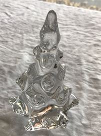 signed art glass clear tree