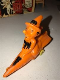 Vintage plastic Halloween pull toy