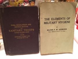 Drill Regulations and Service Manual and Santitary Troops. United States Army 1914  and The Elements of Military Hygiene 