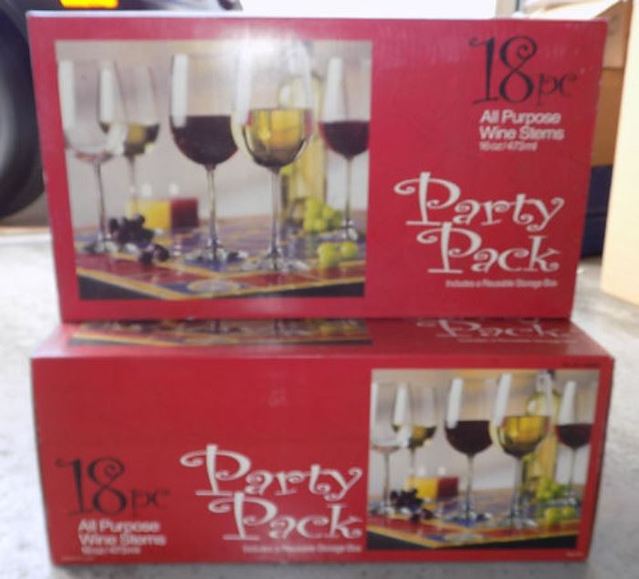 IET033 Two New 18 Piece Wine Glass Sets
