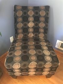 Fun patterned upholstered accent chair