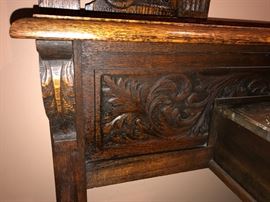 Antique carved umbrella stand