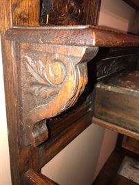 Antique carved umbrella stand