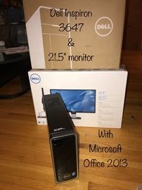 Dell Inspiron 3647 Computer with 21.5" monitor. Comes with Microsoft Office 2013. (there are two of these computer/monitor combos available for sale)