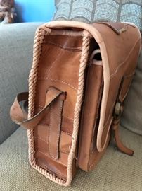 Handcrafted leather satchel from Tanzania 