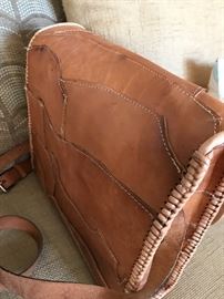 Handcrafted leather satchel from Tanzania 