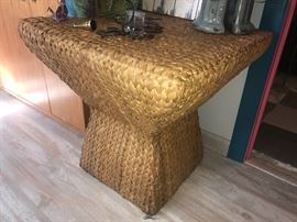 Wicker End Table 