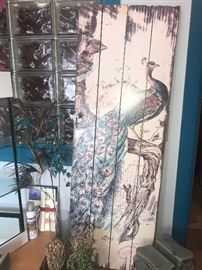 Painted Peacock Wall Art 