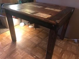 Square shabby chic style square kitchen table