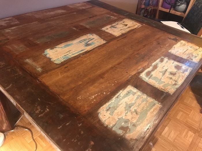 Square shabby chic style square kitchen table