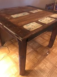 Square shabby chic style square kitchen table