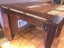 Square shabby chic style square kitchen table