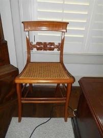 Curly Maple, Hitchcock style Chair, circa 1840, 1 of a pair