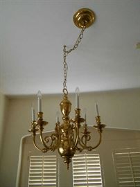 Brass Williamsburg style Chandelier