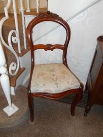 Victorian Chair with Carved Shell & Floral motifs, 1 of a pair