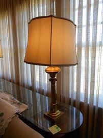 Brass Astral Oil Lamp, made in Philadelphia in 1848, 1 of a pair