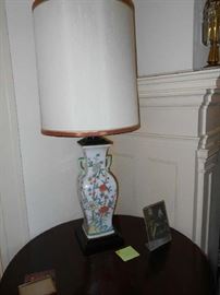 Chinese style Ceramic Lamp, 1 of a pair