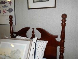 1 of a pair of Twin Beds, Mahogany