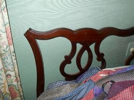 Detail of Fullsize Bed, Sheraton style Mahogany Headboard