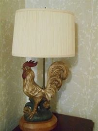 Ceramic Rooster Lamp