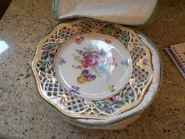 Set of Dessert Plates, Empress Flower by Schumann
