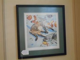 Nancy Lamb, print , "Cat Dreams"