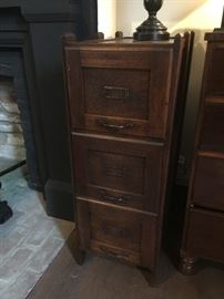 Wooden filing cabinet