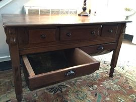 Pot belly desk drawers