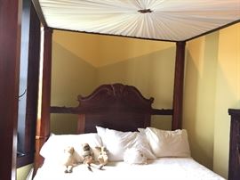 Custom antique canopy bed