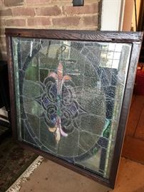 1890's stained glass window - Oklahoma Indian Chiefs gift to his daughter