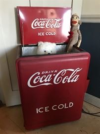 Vintage Coca Cola machine party cooler