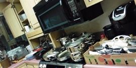 Newer Keurig, pots and many useful kitchen things