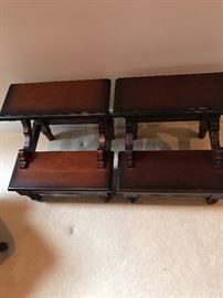 2 matching wooden steps