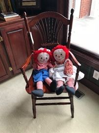 Vintage Raggedy Ann & Andy dolls