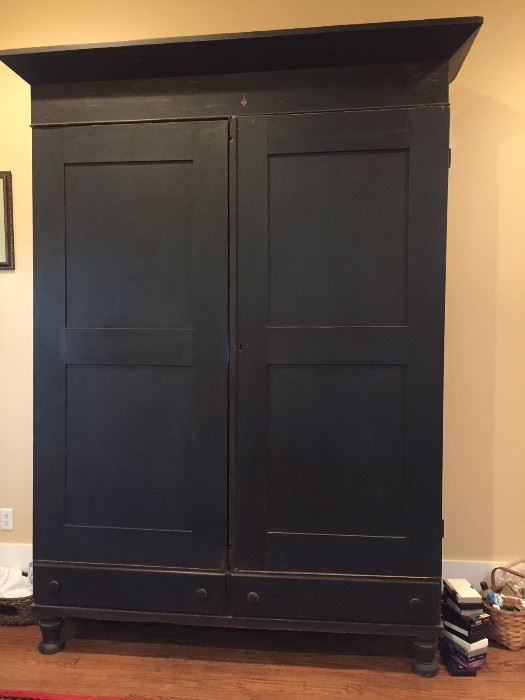 Primitive blue cabinet Shenandoah Valley, Va 9' tall by 6' wide by 18" deep