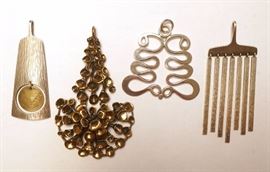 Many Pieces of Modernist Jewelry