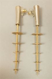 Lot 23 SANDRA ENTERLINE Modern Artisan Sterling Earrings