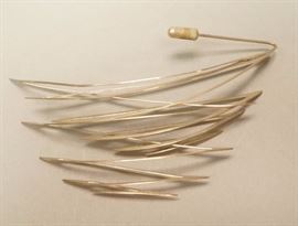 Lot 29 REIKO ISHIYAMA 3D Op Art Artisan Sterling Brooch.