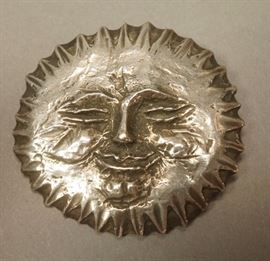 Lot 33 OLAF SKOOGFORS Sterling Modernist Sun Pin Pendant