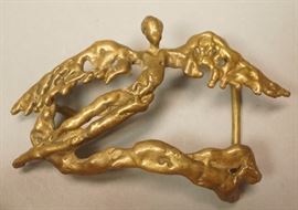Lot 34 DAVID YURMAN Cast Bronze Figural Angel Belt Buckl