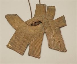 Lot 65 Lg Original HARRY BERTOIA Bronze Pendant Necklace