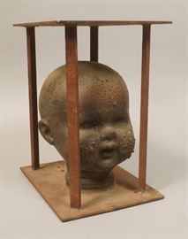Lot 67 Cast Metal EE Baby Doll Head Mold Sculpture. Lar