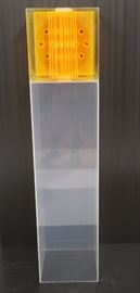 Lot 89 Tall Colored Lucite Modern Floor Sculpture. Clear