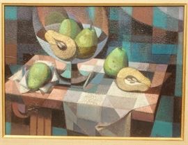 Lot 117 JOHN FOSTER Oil Painting Still Life. Modern paint