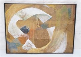 Lot 119 MESNARD Modern Abstract Oil Painting Collage 
