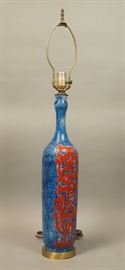 Lot 121 Large Bottle Form GUIDO GAMBONE Italian Lamp. Tal